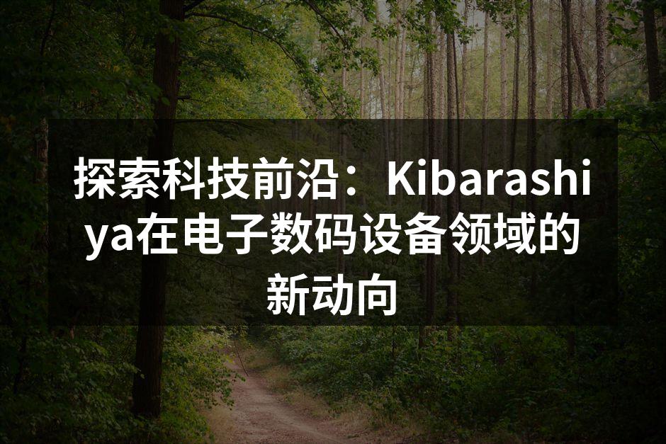 探索科技前沿：Kibarashiya在电子数码设备领域的新动向