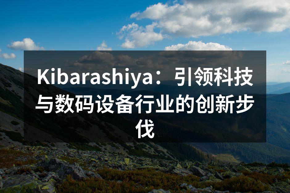 Kibarashiya：引领科技与数码设备行业的创新步伐