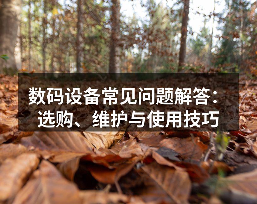 数码设备常见问题解答：选购、维护与使用技巧